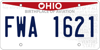 OH license plate FWA1621