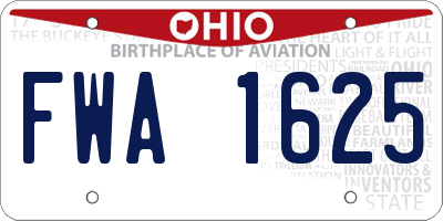 OH license plate FWA1625