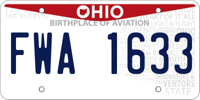 OH license plate FWA1633