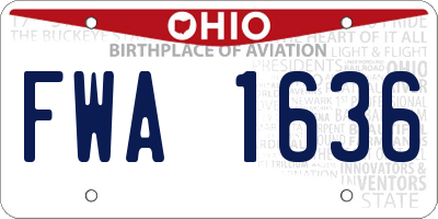 OH license plate FWA1636