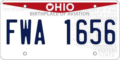 OH license plate FWA1656