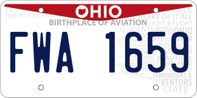 OH license plate FWA1659