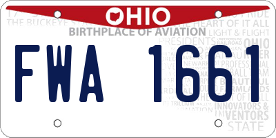 OH license plate FWA1661