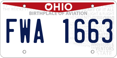 OH license plate FWA1663