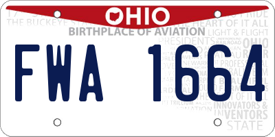 OH license plate FWA1664