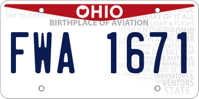 OH license plate FWA1671