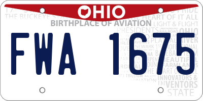 OH license plate FWA1675