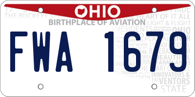 OH license plate FWA1679