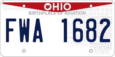 OH license plate FWA1682