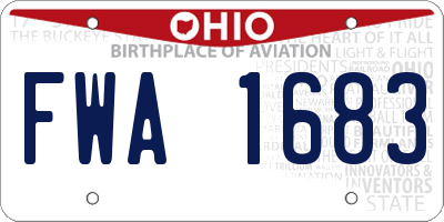 OH license plate FWA1683