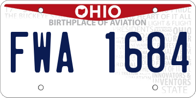 OH license plate FWA1684