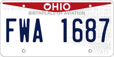 OH license plate FWA1687