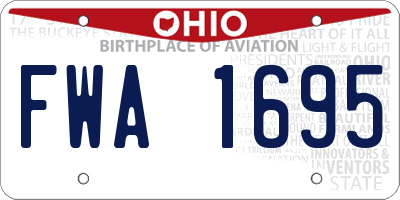 OH license plate FWA1695