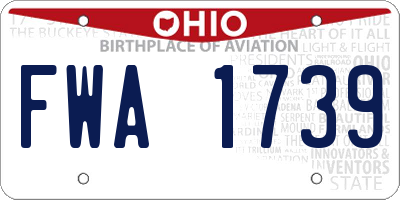 OH license plate FWA1739