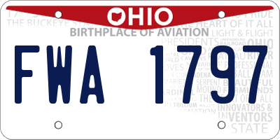 OH license plate FWA1797