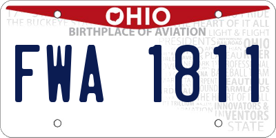 OH license plate FWA1811