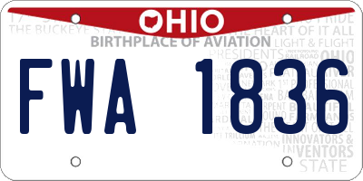 OH license plate FWA1836