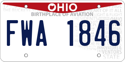 OH license plate FWA1846