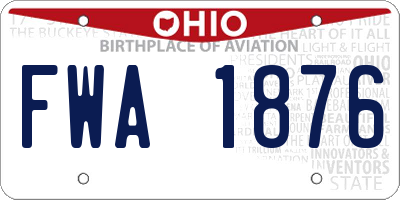 OH license plate FWA1876