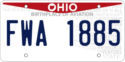 OH license plate FWA1885