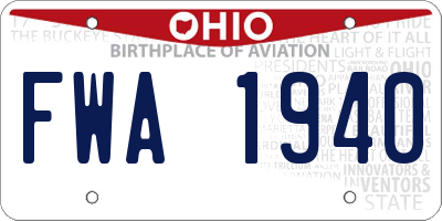 OH license plate FWA1940