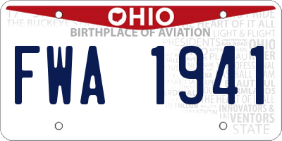 OH license plate FWA1941