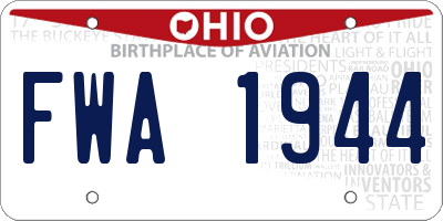 OH license plate FWA1944