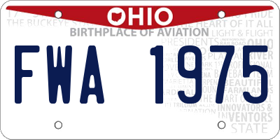 OH license plate FWA1975