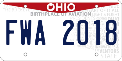 OH license plate FWA2018