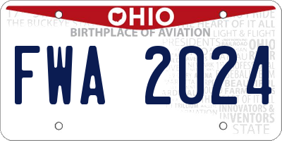 OH license plate FWA2024