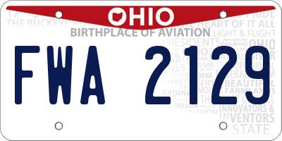 OH license plate FWA2129