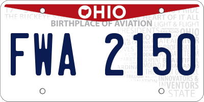 OH license plate FWA2150