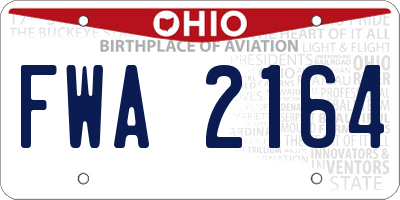 OH license plate FWA2164