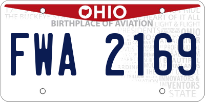 OH license plate FWA2169