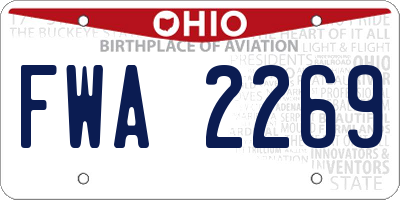 OH license plate FWA2269