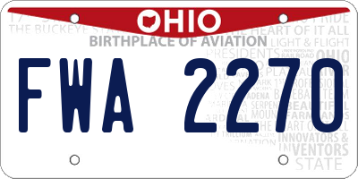 OH license plate FWA2270