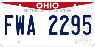 OH license plate FWA2295