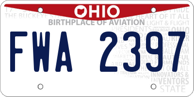OH license plate FWA2397