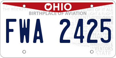 OH license plate FWA2425