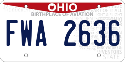 OH license plate FWA2636