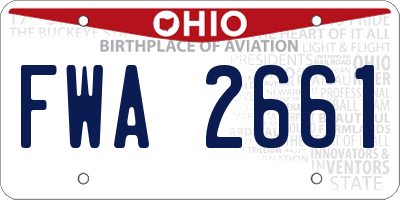 OH license plate FWA2661