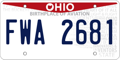 OH license plate FWA2681