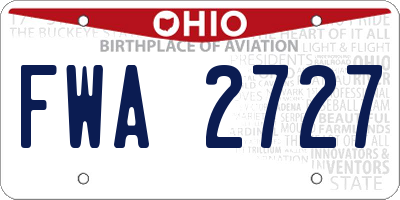 OH license plate FWA2727