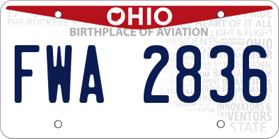 OH license plate FWA2836