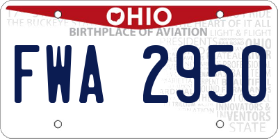 OH license plate FWA2950