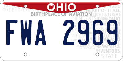 OH license plate FWA2969