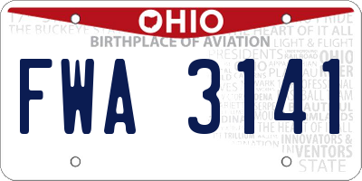 OH license plate FWA3141