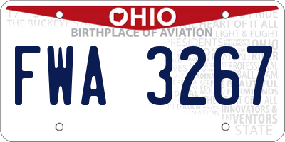 OH license plate FWA3267