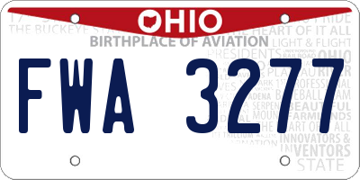 OH license plate FWA3277