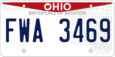 OH license plate FWA3469